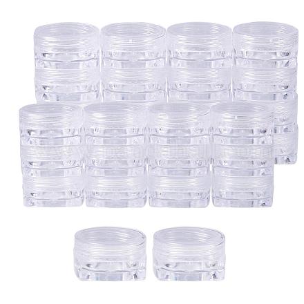 BENECREAT 30 Pack 3ml/3g Empty Cosmetic Jars Clear Plastic Jars for Travel Cosmetic Lip blam MRMJ-BC0001-10-1