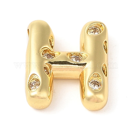 Кулон из латуни с прозрачным кубическим цирконием KK-Z046-01G-H-1