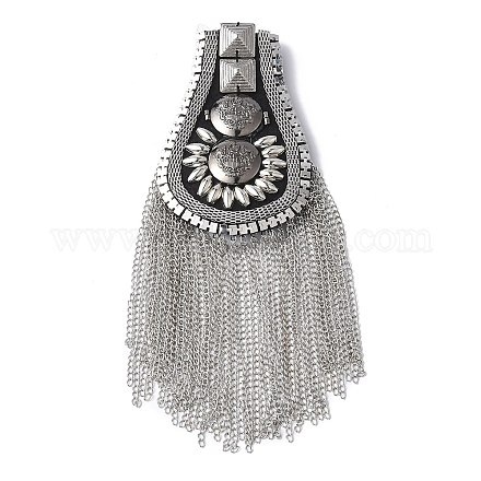 Железный модный эполет с кисточками AJEW-XCP0003-03P-1