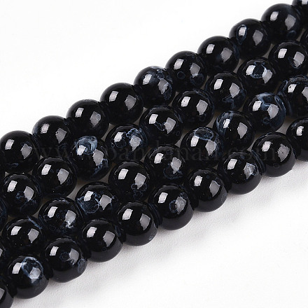 Выпечка окрашенные стеклянные бусины пряди DGLA-N003-6mm-A10-1