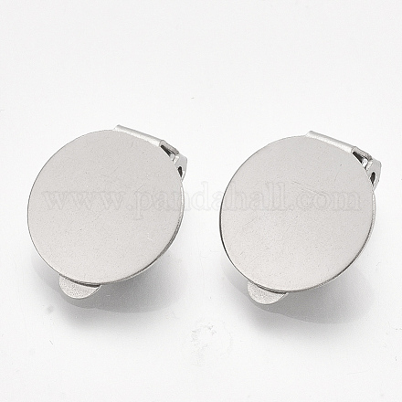 Accessoires de boucles d'oreilles clips à vis en 304 acier inoxydable STAS-T045-33D-P-1