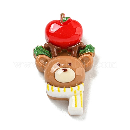 Рождественские кабошоны из непрозрачной смолы для декодирования RESI-U006-05B-1