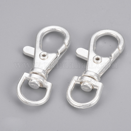 Alloy Swivel Lobster Claw Clasps PALLOY-Q360-01S-1