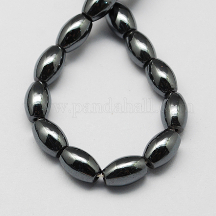 Non-magnetic Synthetic Hematite Beads Strands X-G-Q896-9x6mm-1