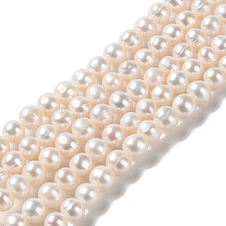 Fili di perle di perle d'acqua dolce coltivate naturali PEAR-E018-12-1