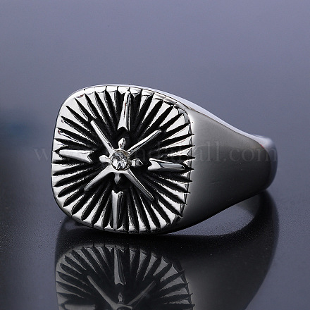 Кольца из нержавеющей стали 316 с кубическим цирконием для мужчин FS-WGEFB28-05-1