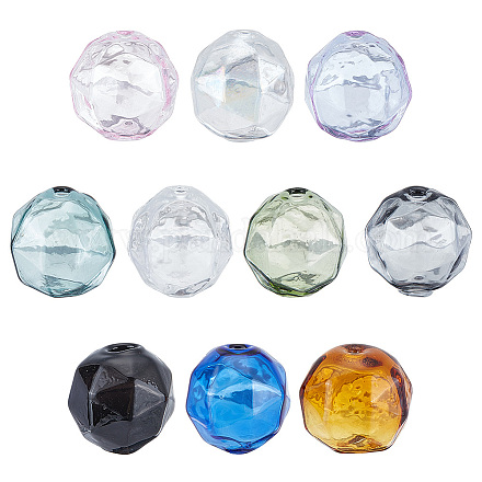 Ph pandahall perle in vetro soffiato 10 colore GLAA-PH0002-54-1
