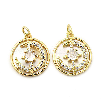 Латунные микро проложить кубического циркония подвески KK-K302-12G-1