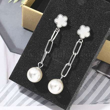 Серьги-гвоздики в форме цветка из нержавеющей стали 304 EJEW-C096-54P-1