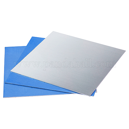 PandaHall 6pcs Blank Aluminium Stamping Sheets Thin Aluminum Sheets Practice Panel Plate Metal Craft for Jewelry Making Hand Stamping Embossing Etching TOOL-PH0017-19B-1