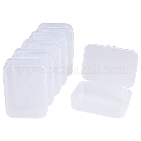 Wholesale BENECREAT 18 pack Square Clear Plastic Bead Storage Containers  Box Case with Flip-Up Lids for Items 