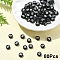 Opaque Acrylic Horizontal Hole Beads, with Enamel, Flat Round, Letter B, 7x4mm, Hole: 1.5mm