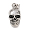 304 Stainless Steel Pendants, Skull, Antique Silver, 25x14x17mm, Hole: 5.7x6mm