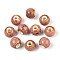 Handmade Porcelain Beads, Rondelle, Fancy Antique Glazed Porcelain, Light Salmon, 8.2~9x7~7.5mm, Hole: 2.5~3mm