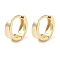 Brass Ring Hoop Earrings for Women, Real 18K Gold Plated, 12mm
