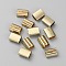 Iron Folding Crimp Ends, Golden, 12x9x5mm, Inner Diameter: 8x4mm