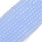 Imitation Jade Glass Beads Strands, Rondelle, Faceted, Cornflower Blue, 5x6x5mm, Hole: 1.2mm, about 98pcs/strand, 17.32''(44cm)