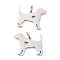 Non-Tarnish 304 Stainless Steel Pendants, with Jump Ring, Dog Charm, Stainless Steel Color, 13.5x17x1.4mm, Hole: 3.2mm