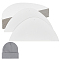 Paper Woolen Hat Liner Support, Half Round, White, 111x222x0.5mm, Hole: 2mm
