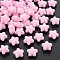 Opaque Acrylic Beads, Star, Pink, 10x10.5x6mm, Hole: 1.6mm, about 669pcs/198g