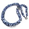 Natural Blue Spot Jasper Hexagon Prism Graduated Beaded Necklaces for Women Men, 19.49 inch(49.5cm)