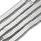 Electroplated Non-magnetic Synthetic Hematite Beads Strands, Rectangle, 2-Hole, Silver, 6x2x3mm, Hole: 1.2mm, about 198pcs/strand, 16.02 inch(40.7cm)