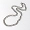 Tarnish Resistant 304 Stainless Steel Double Link Chain Necklace, with Lobster Claw Clasps, Stainless Steel Color, 19.48 inch(49.5cm)