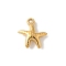 304 Stainless Steel Charms, Ion Plating(IP), Real 18K Gold Plated, Starfish, 13x11x3.5mm, Hole: 1.2mm