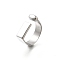 Rectangle 304 Stainless Steel Cuff Rings, Stainless Steel Color, 6mm, Inner Diameter: 16x18mm