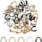 50Pcs 5 colors 316 Surgical Stainless Steel Wire Guardian, Mixed Color, 7x5x1.5mm, Hole: 0.7mm, 10pcs/color