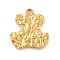 Ion Plating(IP) 304 Stainless Steel Pendants, Textured Bear Charms, Real 18K Gold Plated, 19.5x17.5x2.5mm, Hole: 1.5mm