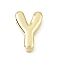 Brass Slide Charms, Letter, Golden, Letter Y, 25x17x5mm, Hole: 12x2mm