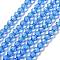 Transparent Glass Beads Strands, Faceted, Bicone, Royal Blue, 5.5~6x5mm, Hole: 1.2mm, about 78~79pcs/strand, 15.35~15.55''(39~39.5cm)