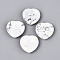 Natural Howlite Worry Stones, Heart Thumb Stone, 28.5~30x29.5~31x6.5~8.5mm