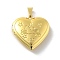 Brass Locket Pendants, Lead Free & Cadmium Free, Long-Lasting Plated, Rack Plating, Real 18K Gold Plated, Heart with Twelve Constellations Pattern, Leo, 29x28.5x7mm, Hole: 7.5x3.5mm, Inner Diameter: 20x21mm