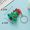 PVC Plastic Keychain, Christmas Theme, Christmas Tree, Pendant: 5.3x4.1cm