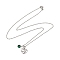 Valentine's Day 304 Stainless Steel & Green Glass Tree Heart Pendant Cable Chain Necklaces for Women, Stainless Steel Color, 17.72 inch(45cm)