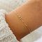 Simple Style Alloy Letter Link Bracelets, Cable Chain Jewelry for Women, Gold, Letter D, 7-7/8 inch(20cm)