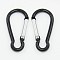 Aluminum Rock Climbing Carabiners, Key Clasps, Black, 50x24x4mm