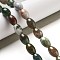 Natural Indian Agate Beads Strands, Rice, 12x8mm, Hole: 1.2mm, about 33pcs/strand, 15.94''(40.5cm)
