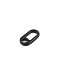 Alloy Spring Gate Rings, Oval, Black, 33x17mm