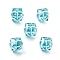Imitation Austrian Crystal Beads, K9 Glass, Square Faceted, Dark Turquoise, 10x10x10mm, Hole: 1.8mm