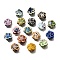 Handmade Porcelain Beads, Flower, Mixed Color, 14.5x15x6.5mm, Hole: 2mm