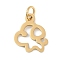 304 Stainless Steel Pendants, Twelve Chinese Zodiac Charms, with Jump Ring, Dog, 13.5x11.5x0.9mm, Hole: 3.1mm