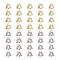 40Pcs 2 Colors Iron Pendants, Square Bell Charms, Mixed Color, 25x25x20mm, Hole: 10x3mm, 20pcs/color