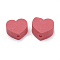 Handmade Polymer Clay Beads, Heart, Crimson, 9~10x10x4~5mm, Hole: 1mm