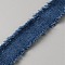 Denim Fabric Ribbons, for Clothing Decoration, Royal Blue, 7/8~1-1/8 inch(22~30mm)