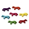 Synthetic Turquoise Beads, Horse, Dyed, Mixed Color, 12.5~13x28.5~29x4~4.5mm, Hole: 1.2mm