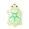 Luminous PVC Pendants, Glow in the Dark, Tortoise, Mint Cream, 50x30x16mm, Hole: 2.5mm