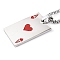 Poker 201 Stainless Steel Pendant Necklaces, with Enamel, Box Chains, Red, 23.54 inch(59.8cm)